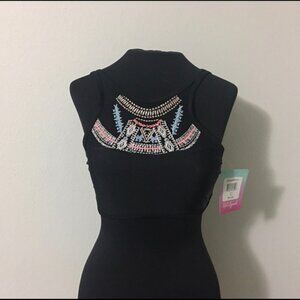 Reel Legends Aztec- Print Halter Swim Top SZ M NWT